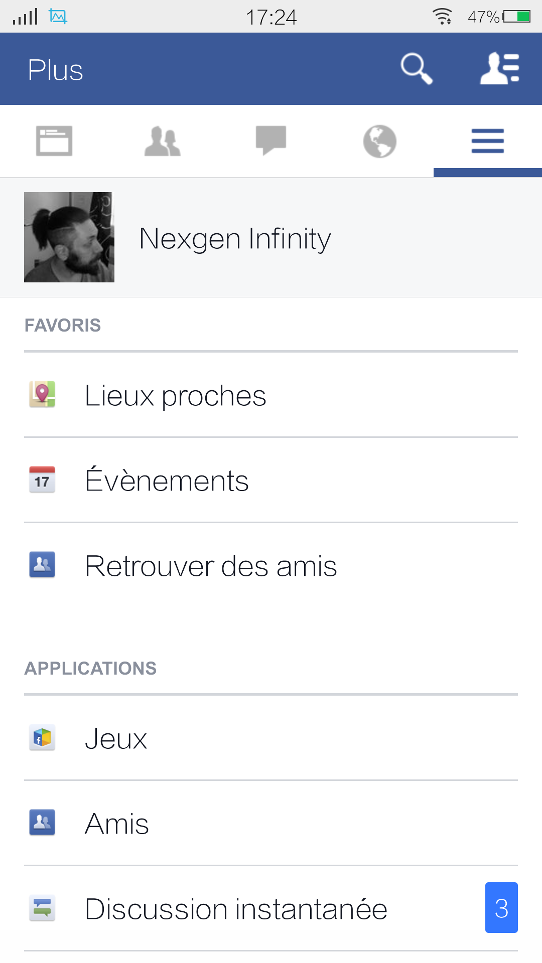 Facebook-user.menu free apps