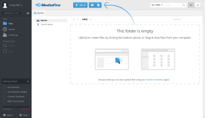 mediafire - interface pc