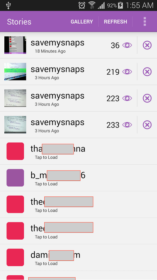 SaveMySnaps - Stories