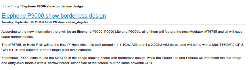 Elephone P9000 show borderless design - Blog - Elephone.cc