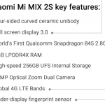 Xiaomi Mi Mix 2S: XDA Developers confirme