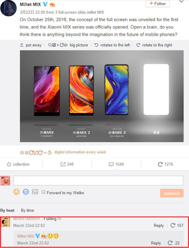 Xiaomi Mi Mix 4 à la une
